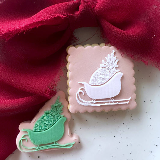 Petite Sleigh Cookie Stamp & Cutter