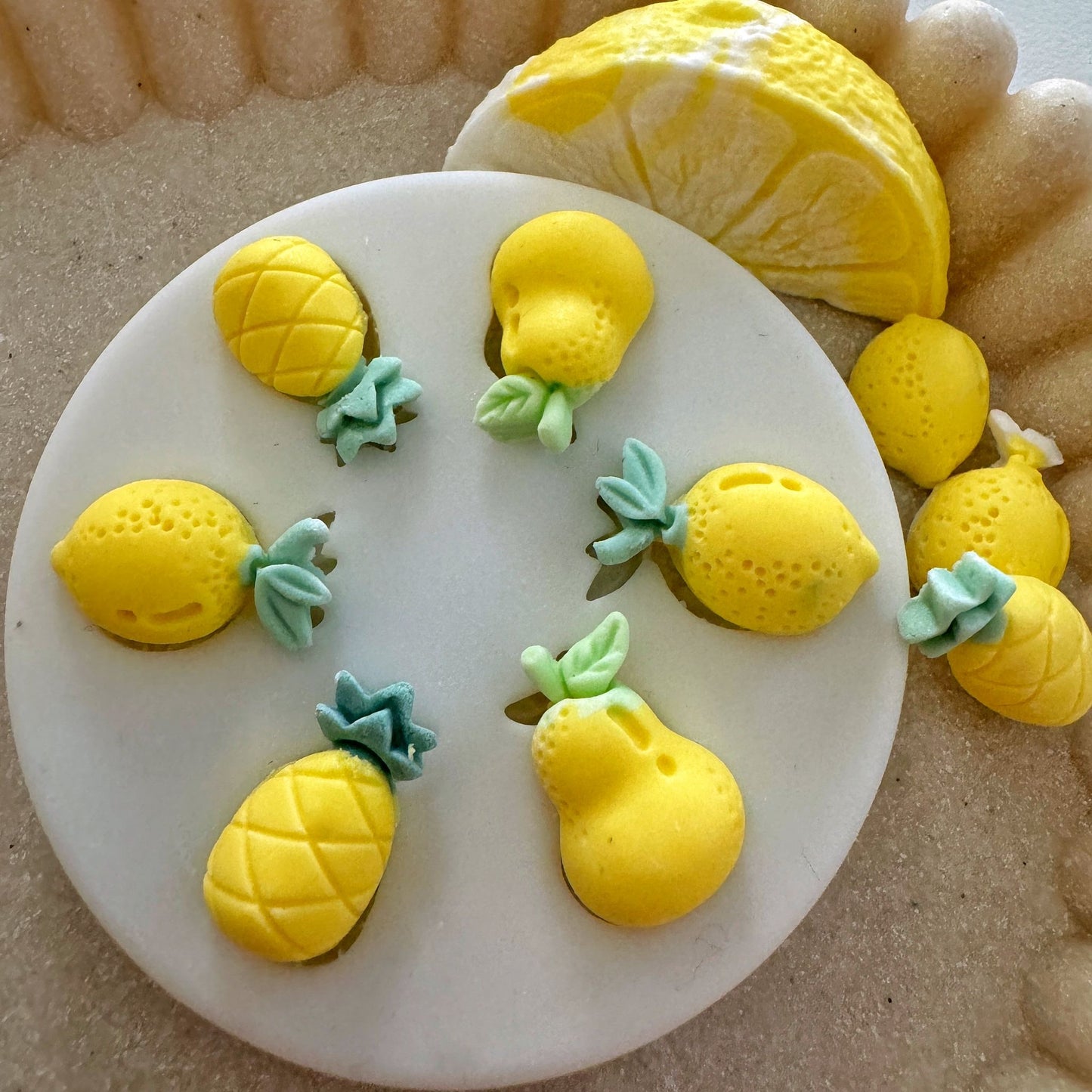 Lemons & Pears, Pineapples Silicone Mould