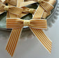 Yellow & Cream Stripe Grosgrain Pre tied bows (10pk)