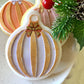 Christmas Stripe Bauble Cookie Stamp & Cutter