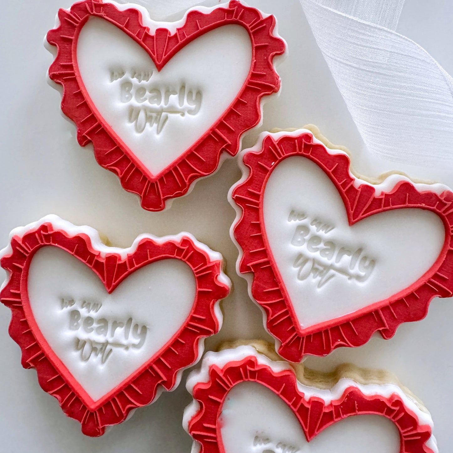 Heart Frilled Edge Cookie Stamp & Cutter