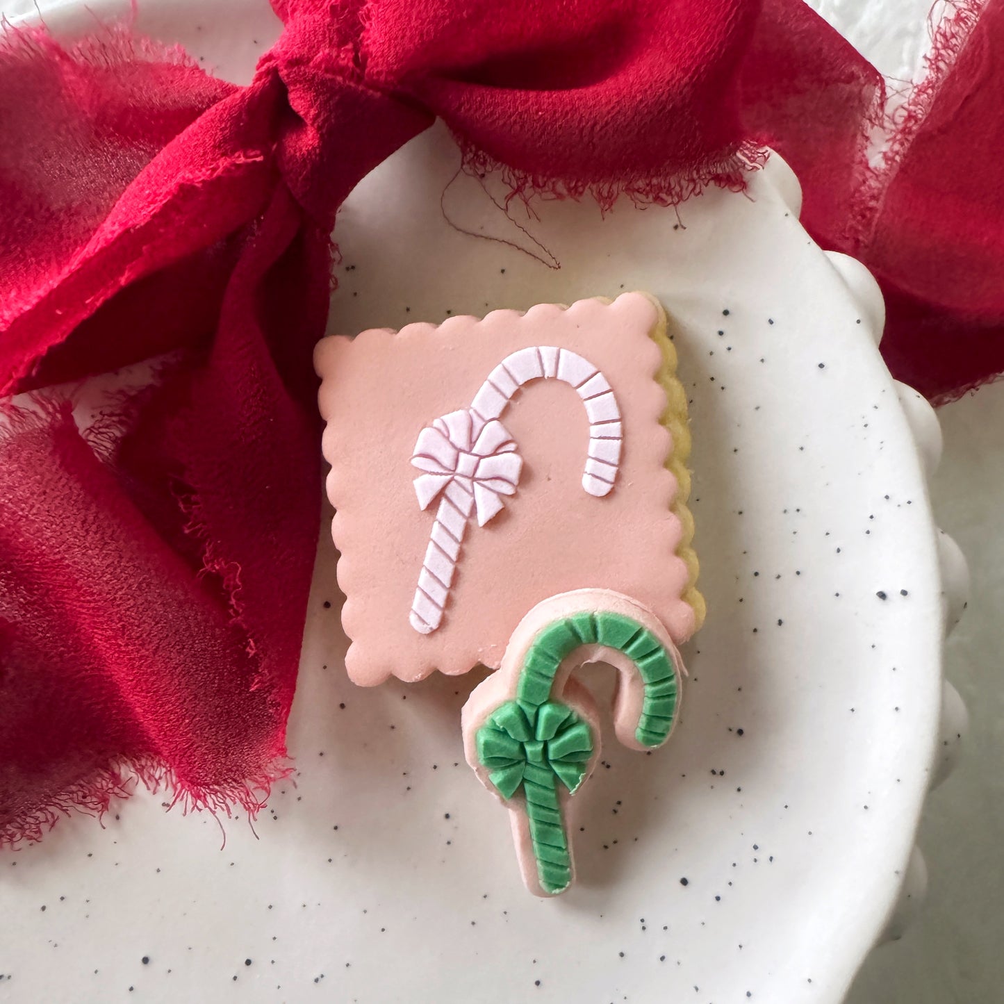 Petite Candy Cane Cookie Stamp & Cutter