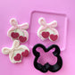 5cm Heart Cherrys with Bow Cookie Stamp & Cutter