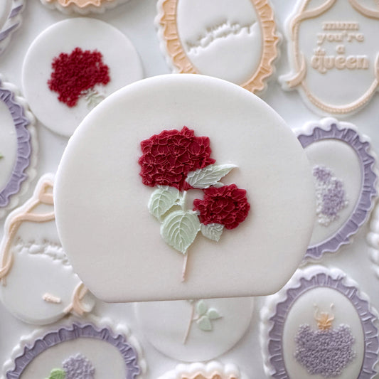 Mini Hydrangeas Cookie Stamp & Cutter