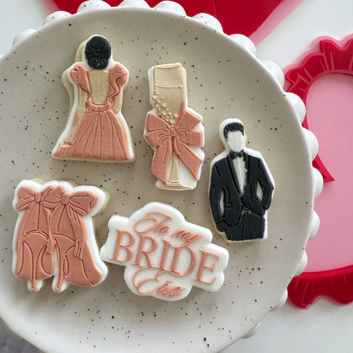 Bridal Mini Plate Cookie Stamps & Cutters