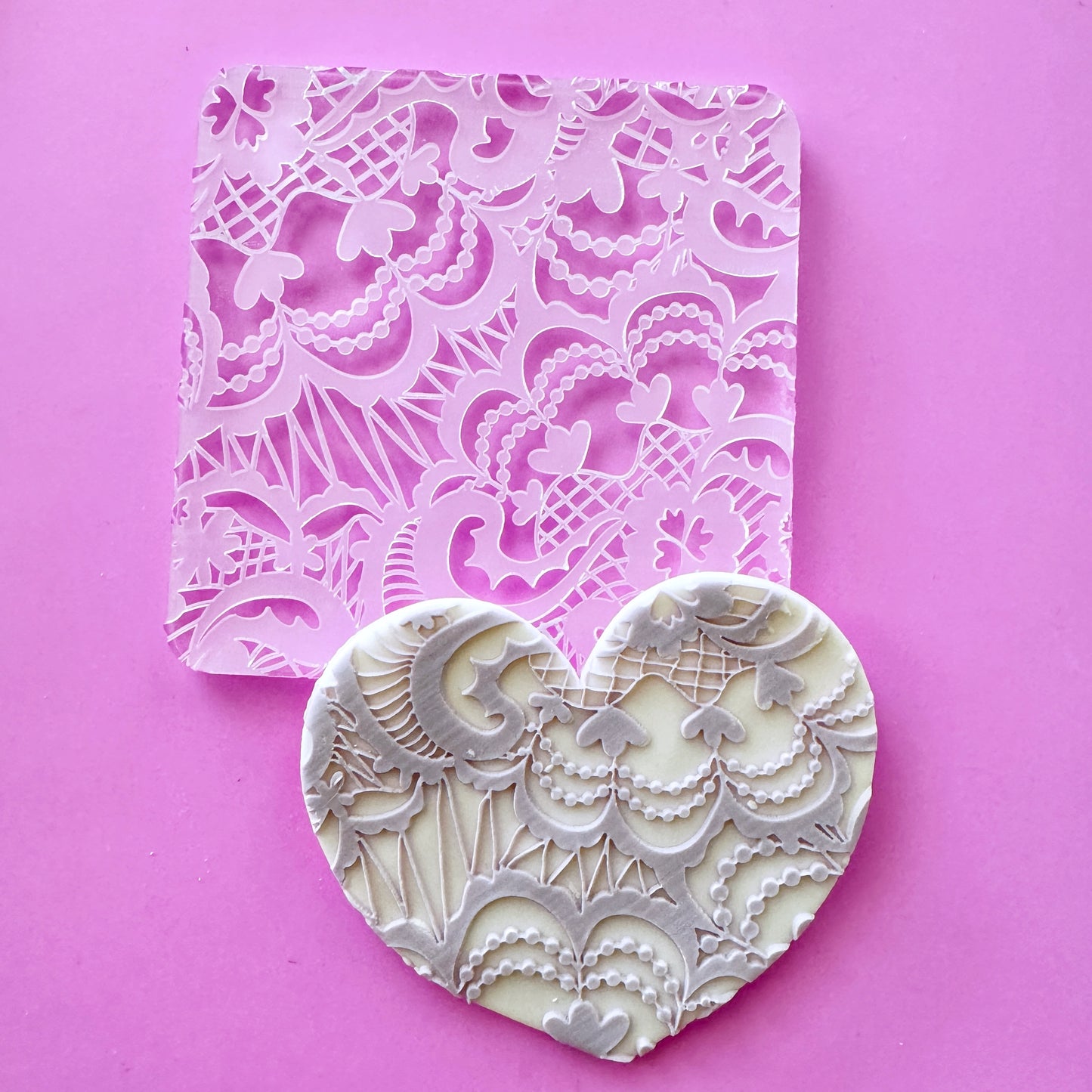 Lace Pattern Cookie Stamp