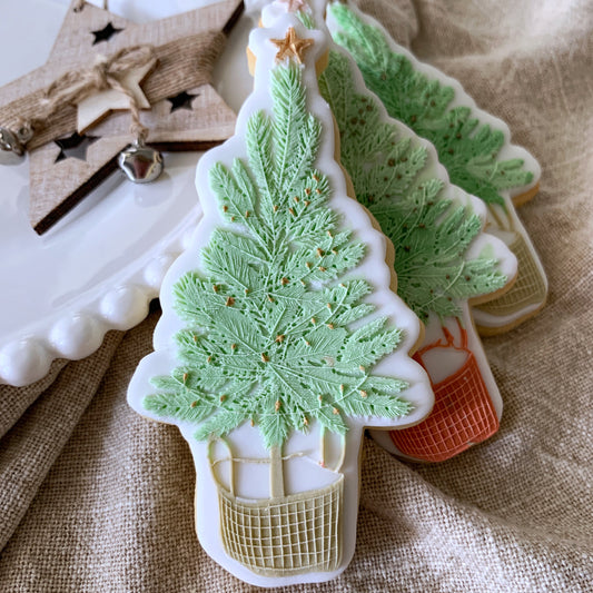 Christmas Tree Cookie Stamp & Cutter