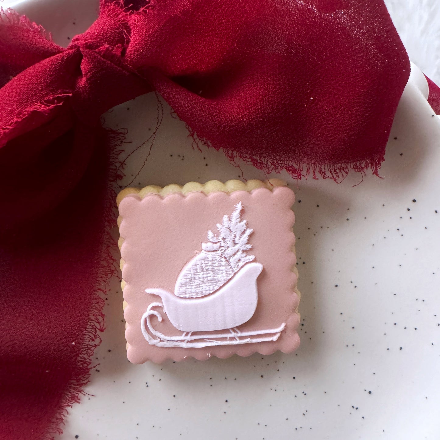 Petite Sleigh Cookie Stamp & Cutter