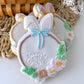 Easter Wreath With Bow Cookie Stamp and Cutter