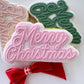 Standard Merry Christmas Cookie Stamp & Cutter