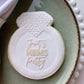 Personalised Beaded Diamond Ring Cookie Stamp & Cutter