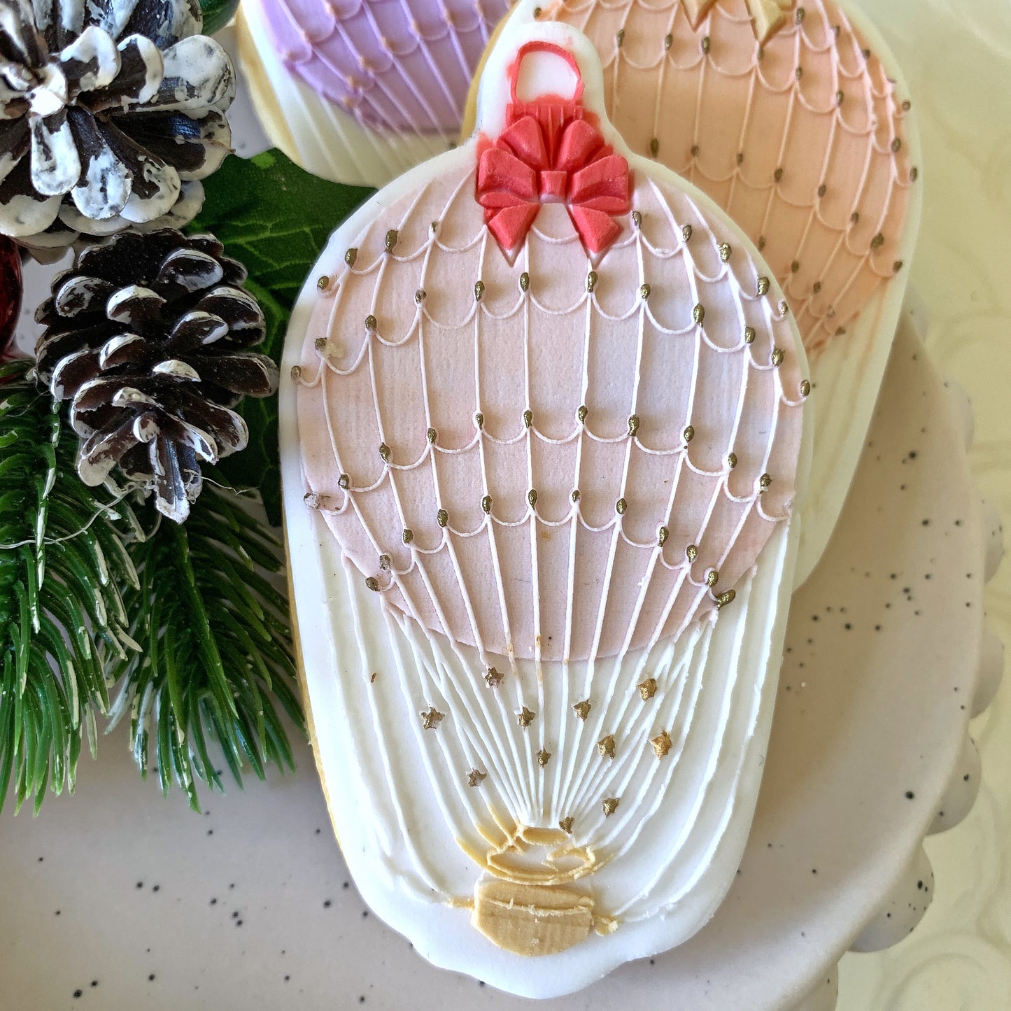 Hot Air Balloon Bauble Cookie Stamp & Cutter