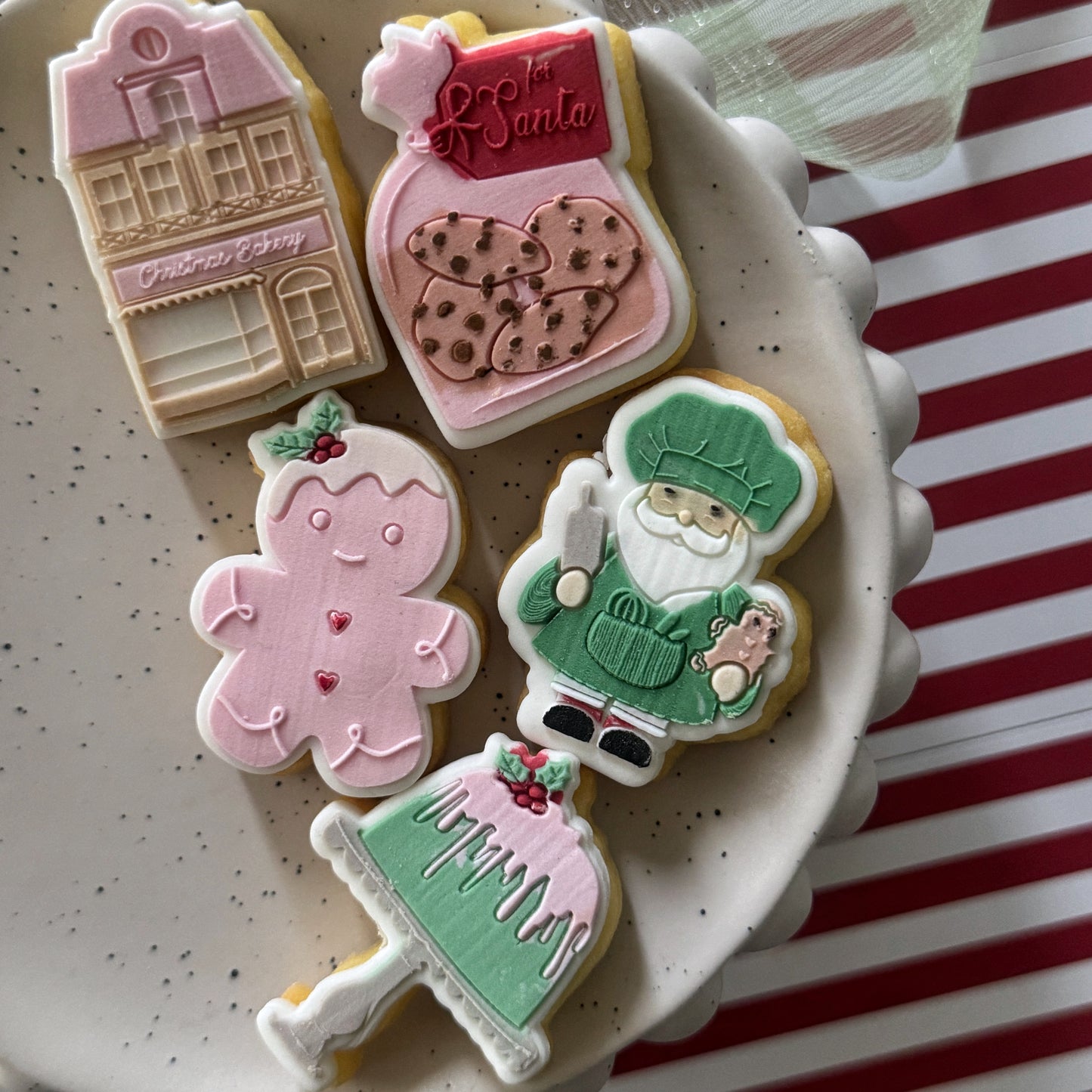 5cm Christmas Baking Mini Cookie Plate & Cutters