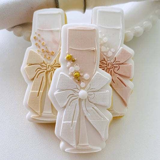 Champagne Glass Cookie Stamp & Cutter