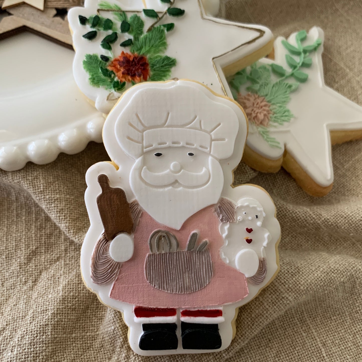 Baking Santa Cookie Stamp & Cutter