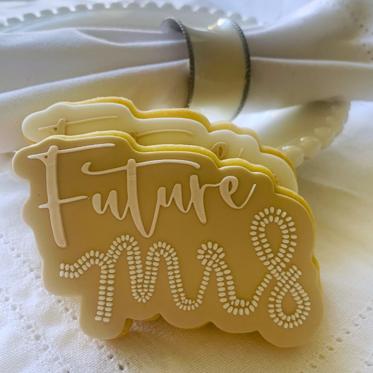 Beaded Future Mrs Cookie Stamp & Cutter