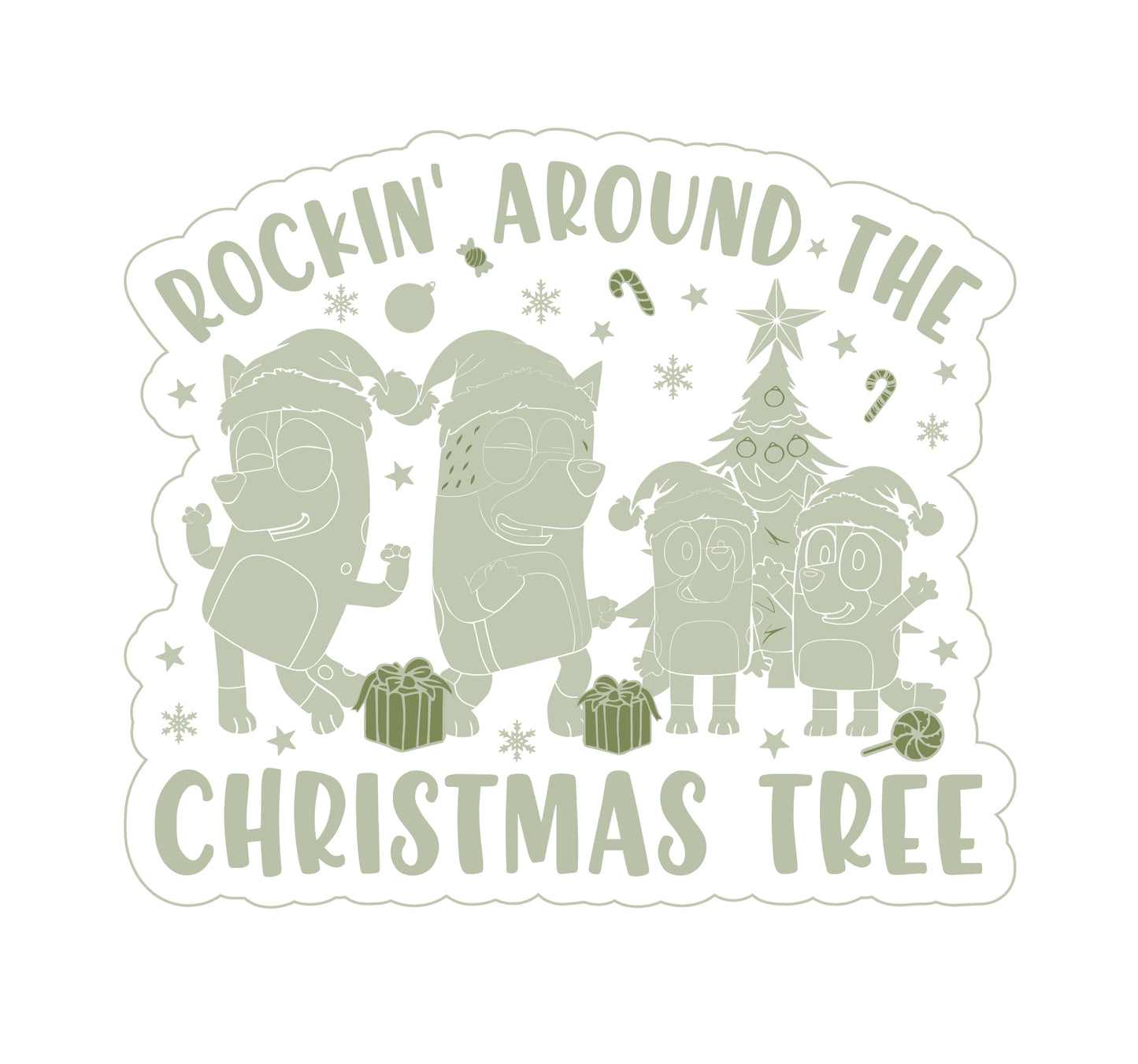 Rock Around the Christmas Tree Cookie Stamp & Cutter