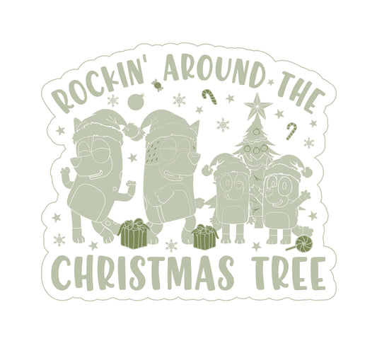 Rock Around the Christmas Tree Cookie Stamp & Cutter