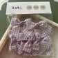 Lilac Gingham Pre tied bows (10pk)