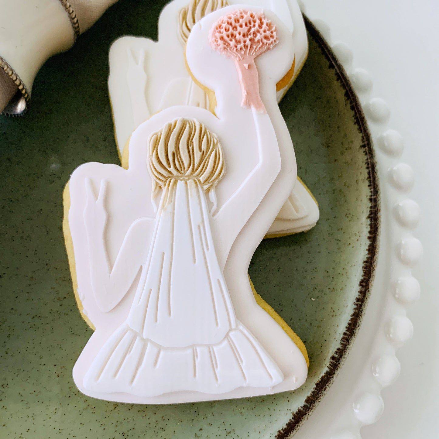 Bride with Bouquet Cookie Stamp & Cutter