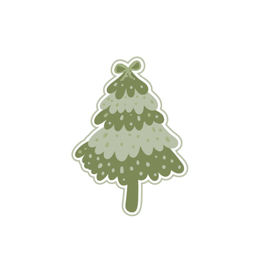 Petite Wavy Tree Cookie Stamp & Cutter