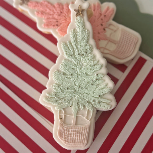 Standard Christmas Tree Cookie Stamp & Cutter