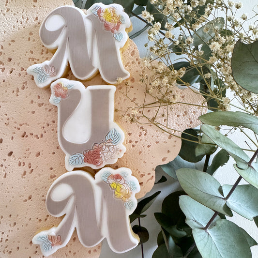 Hydrangeas MUM letters Cookie Stamps & Cutter