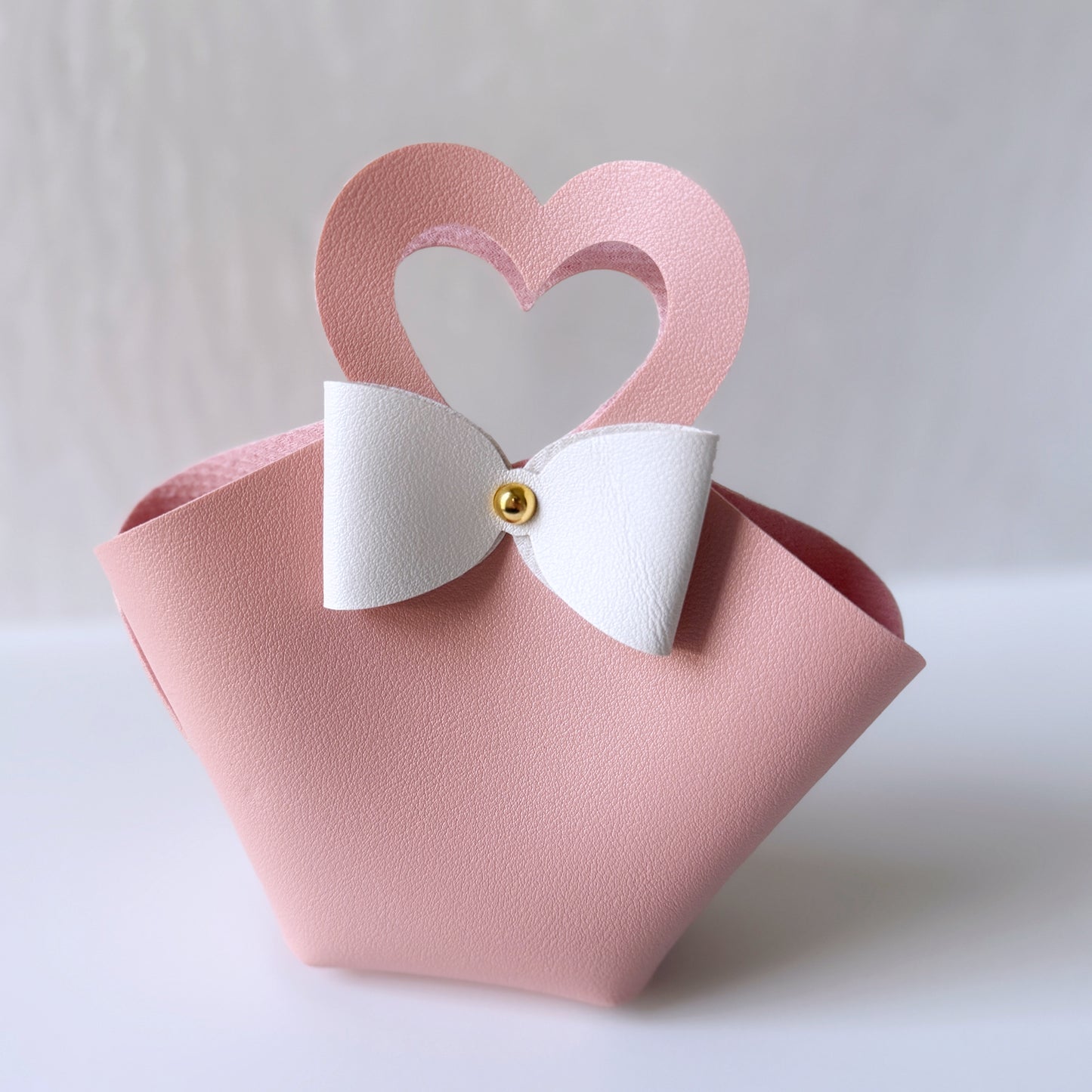 Mini Heart Handle Gift Bag 3pk - Pink