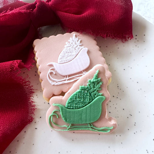 Petite Sleigh Cookie Stamp & Cutter