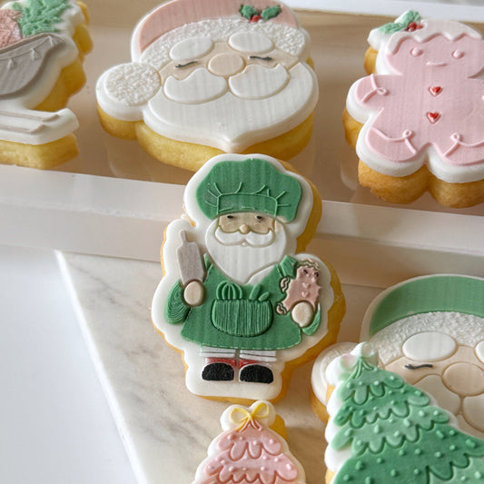 5cm Mini Baking Santa Cookie Stamp & Cutter