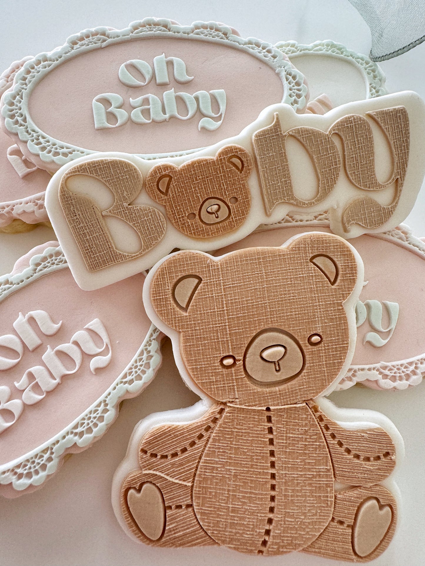 Linen Baby Cookie Stamp & Cutter