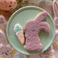 Small Blossom Bunny Cookie Stamp and Cutter