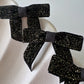 Sparkle Black Pre tied bows (10pk)