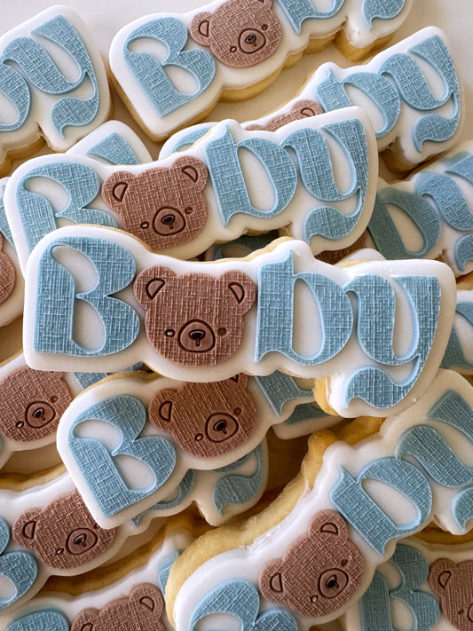 Linen Baby Cookie Stamp & Cutter