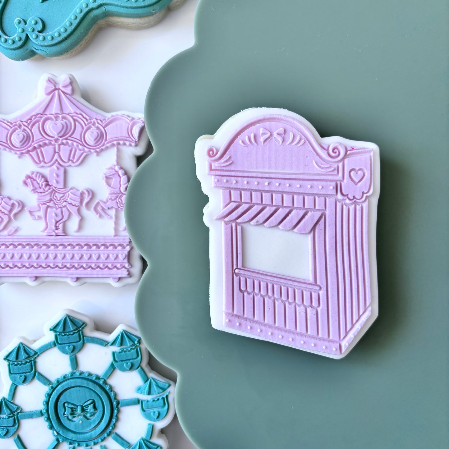 Carousel Ticket Booth Cookie Stamp & Cutter