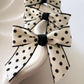 Black & White Satin Spot Pre tied bows (10pk)