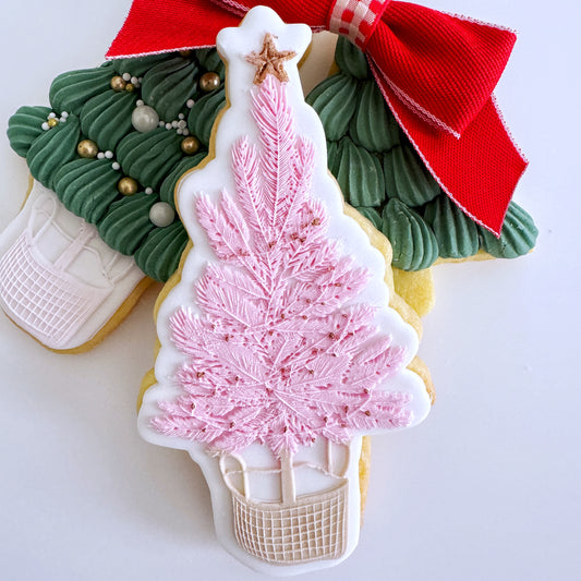 Standard Christmas Tree Cookie Stamp & Cutter