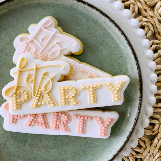 Dots Lets Party Cookie Stamp & Cutter
