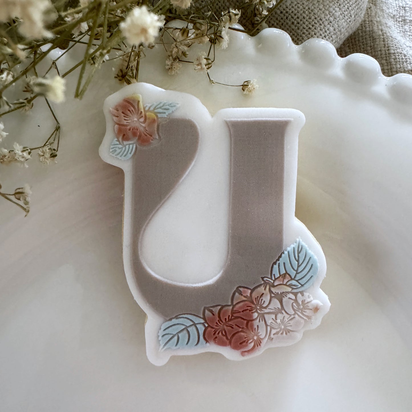 Hydrangeas MUM letters Cookie Stamps & Cutter