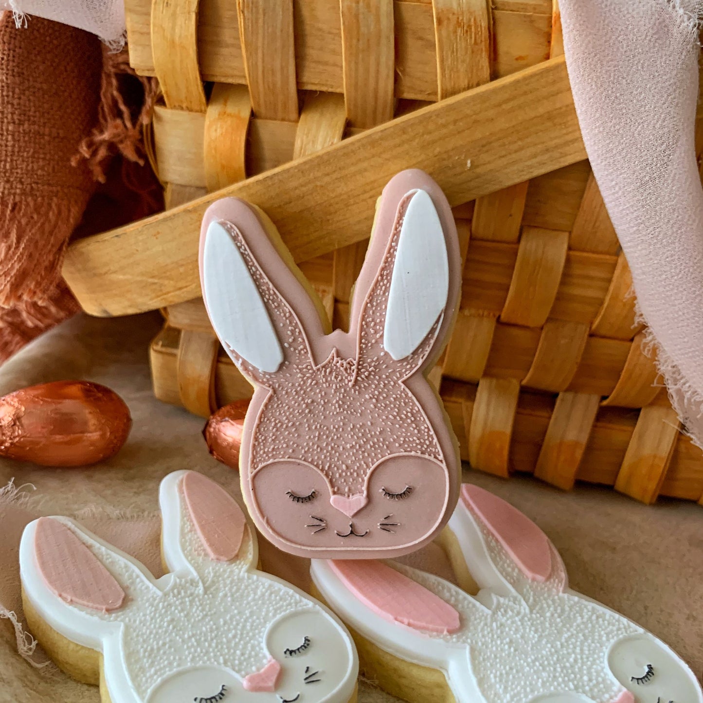 Cute Bunny Head Cookie Stamp and Cutter