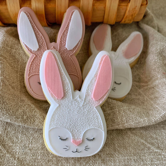 Cute Bunny Head Cookie Stamp and Cutter