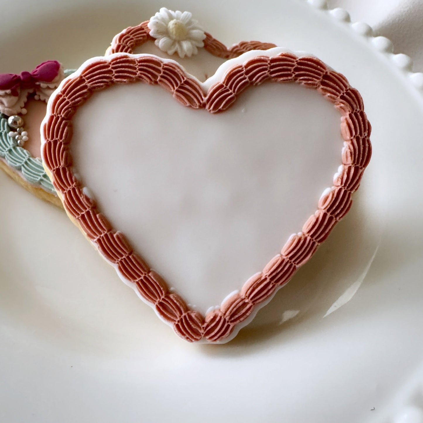 Personalised Vintage Heart Cookie Stamp & Cutter