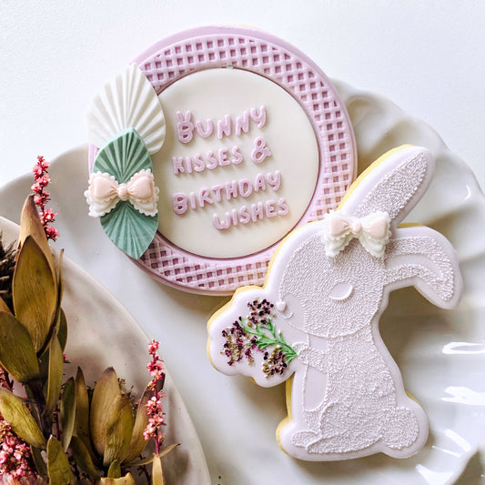 Bunny Kisses & Birthday Wishes Cookie Stamp