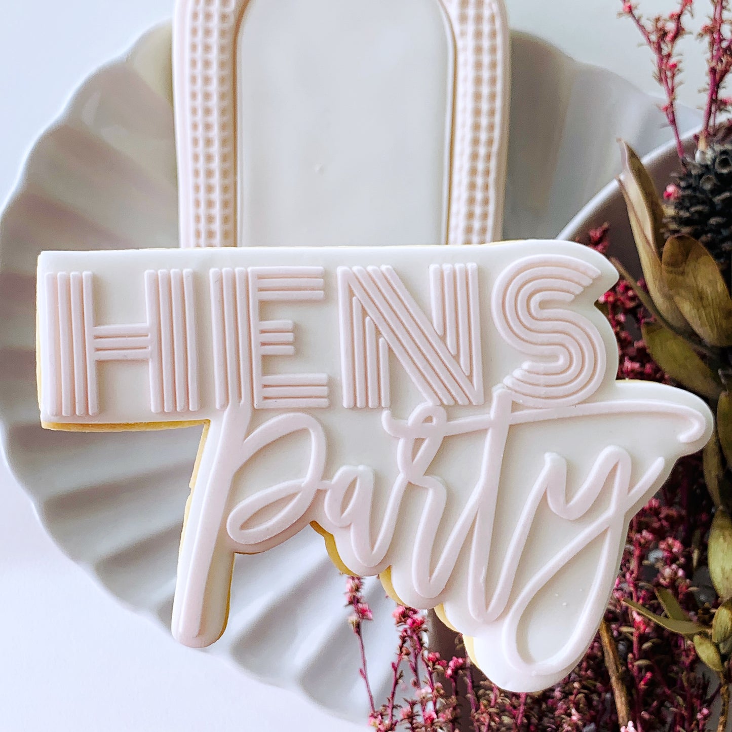 Large Hens Party Cookie Stamp & Cutter