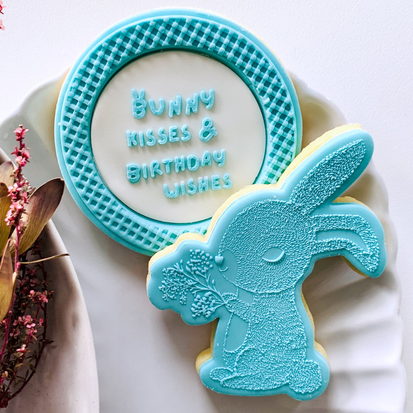 Bunny Kisses & Birthday Wishes Cookie Stamp