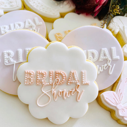 Small Glam Bridal Shower Cookie Stamp