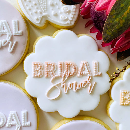 Small Glam Bridal Shower Cookie Stamp