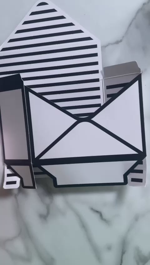 Envelope Gift Box - White Black Spot