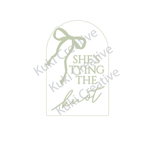 She's Tying the Knot Arch Cookie Stamp & Cutter
