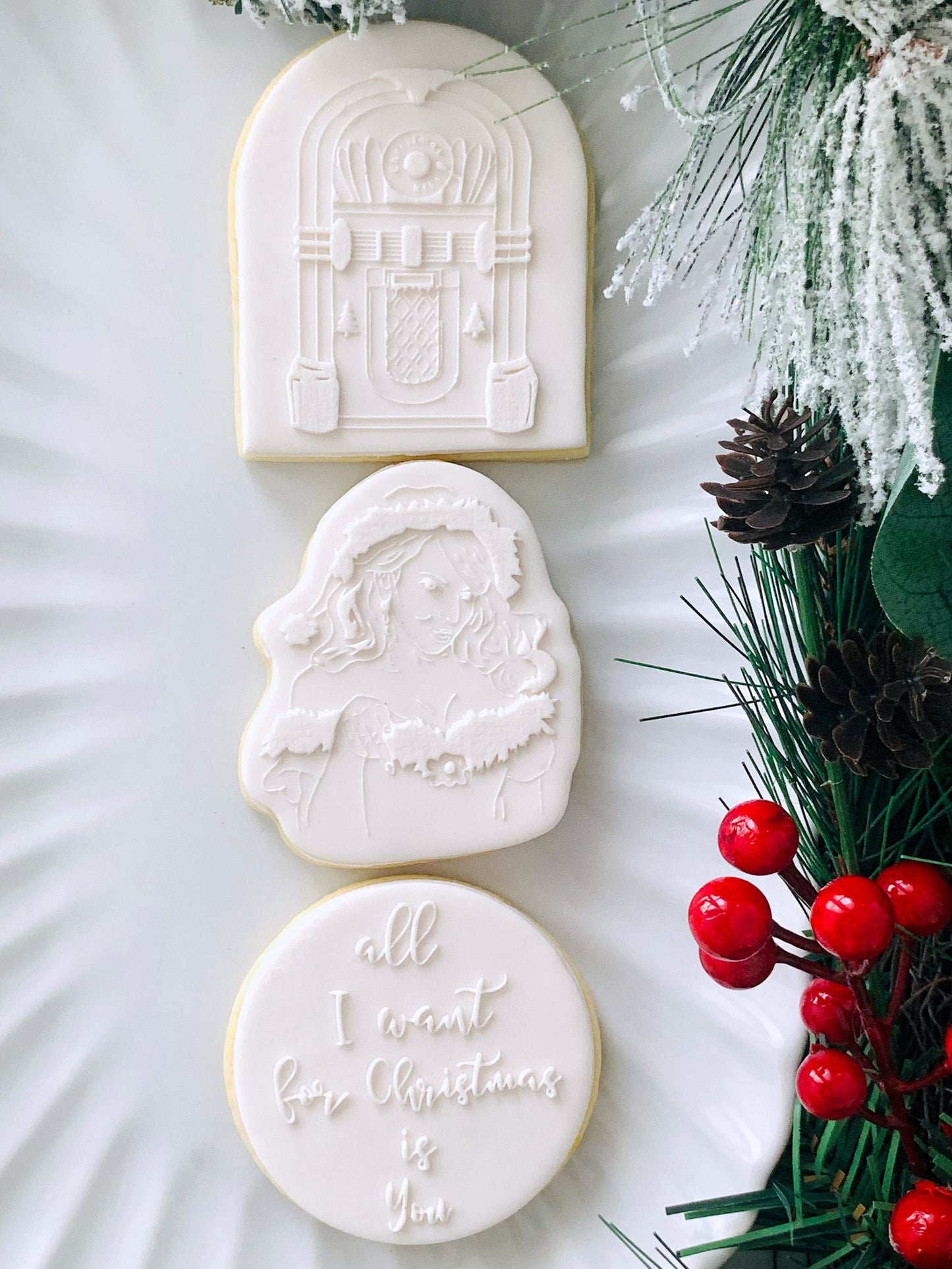 Christmas Jukebox Cookie Stamp & Cutter